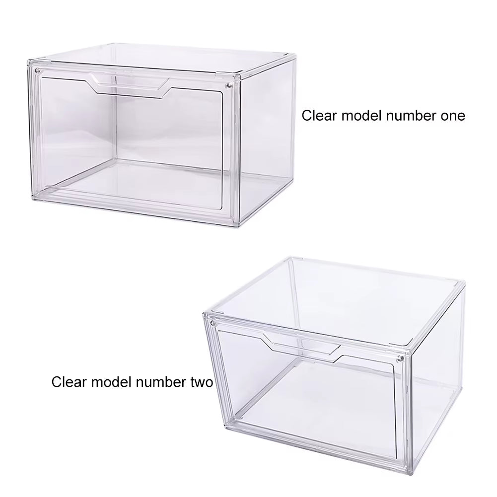 Acrylic Transparent Shoe Box | Stackable Clear Sneaker Display Case | Plastic Shoe Organizer for Home & Closet Storage