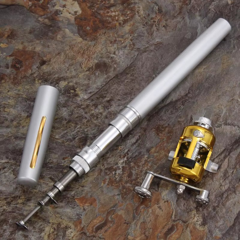 Portable Telescopic Fishing Rod Pen Set - Lightweight Pocket Fishing Pole with Reel Wheel | Compact Mini Fishing Tackle for Travel, Camping & Outdoor Fishing