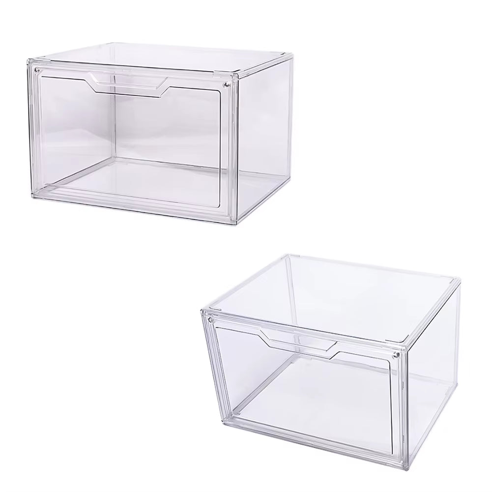 Acrylic Transparent Shoe Box | Stackable Clear Sneaker Display Case | Plastic Shoe Organizer for Home & Closet Storage